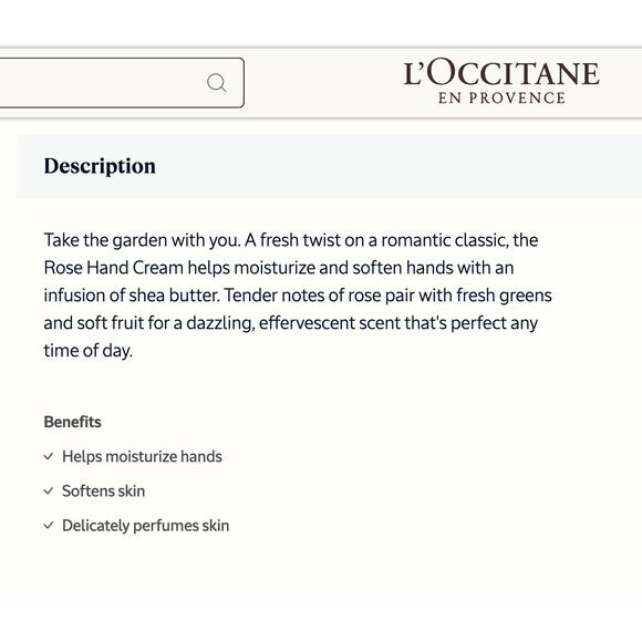 L'Occitane NEW 2 PC Rose Set – Rose Hydrating Face Mist + Rose Velvet Hand Cream - Picture 3 of 4
